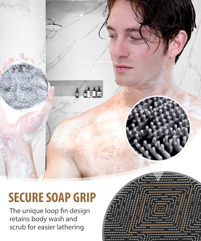 Silicone body scrubber - loop