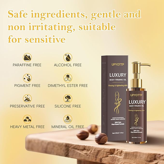 Body Firming Oil, Luxury Body Oil for Firm Tighten, Hydrating & Nourishing Dry Skin-With Jojoba Oil,Vitamin E and Cactus Extract Natural Ingredent, Suitable Full Body Care(4.06 FL OZ)
