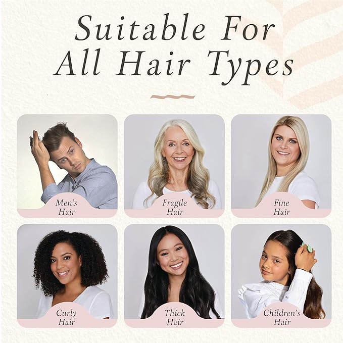 Manta Original Anti-Breakage Hairbrush – Gentle Detangling Brush for Wet & Dry Hair, Flexible Hairbrush for All Types, Healthy Hair Care for Women & Men, Pink