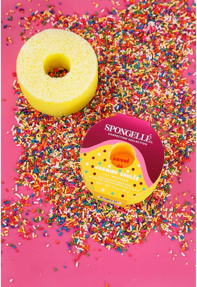 Spongellé Confection Collection Body Wash Infused Buffer, Jasmine Brûlée