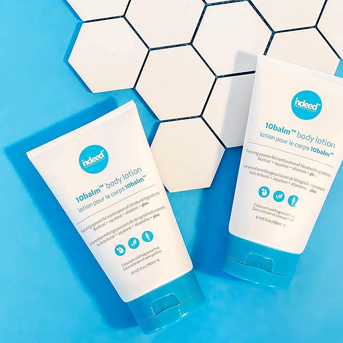 INDEED LABS 10Balm Body Lotion, Ultra Hydrating Daily Body Moisturizer for Dry Irritated Skin, Moisturizing Lotion with No Drying Alcohol, Repair and Hydrate Skin, 180ml