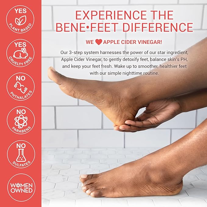 Benefeet Deep Sleep Overnight Foot Repair Gift Set - Luxurious Foot Care for Dry, Cracked Heels - Perfect Self-Care Gift for Any Occasion (3-Piece Set)