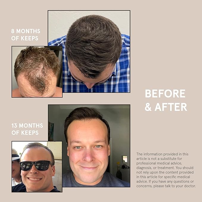 Keeps Hair Regrowth Shampoo & Conditioner Set for Fuller, Thicker Looking Hair - Thinning & Regrowth Haircare Products for Men - DHT Blocker - Infused with Biotin, Caffeine, & Saw Palmetto