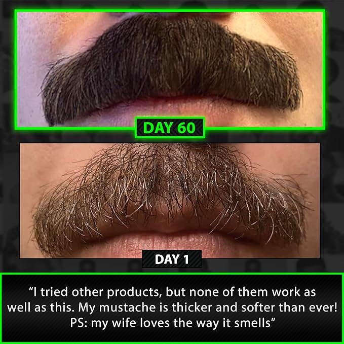 Beard Growth Kit w/ 2X Thickening Biotin Beard Balm for Men & Mustache Wax + GROW Maximum Strength Biotin 11-in-1 Hair Growth Shampoo and Conditioner for Men - Formulated in the USA