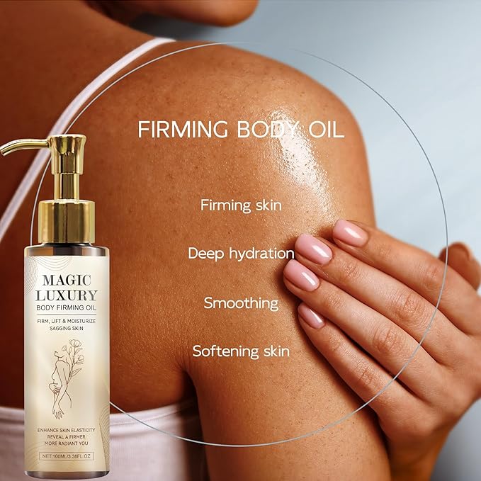 Beaque Magic Body Firming Oil, 3.38 FL OZ, Korean Skin Care Post-Shower Body Oil for Women – With Jojoba Oil,to Tighten, Hydrate & Nourish Dry Skin, Lightweight & Non-Greasy for Full Body Use