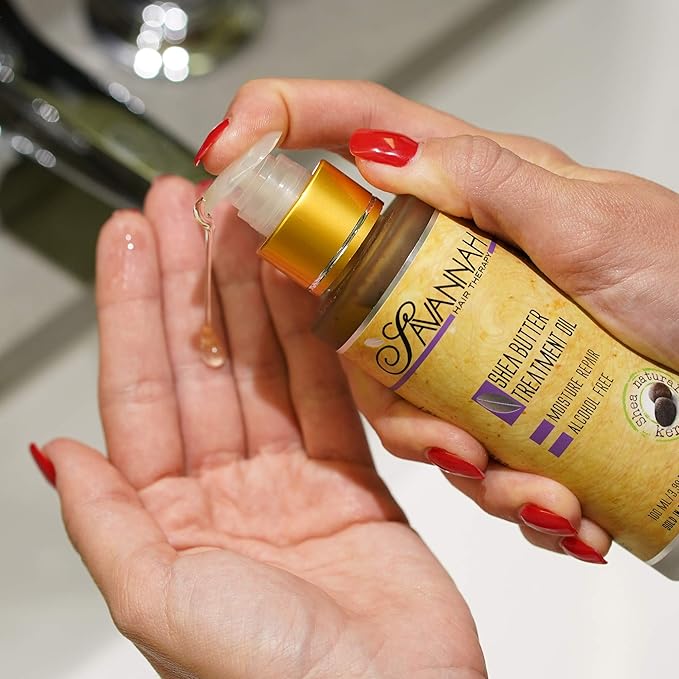 Hair Oil with Shea Butter & Keratin- Restore, Revive, Nourish for Dry, Damaged & Color Treated Hair, 3.38 Fl Oz/100 ml