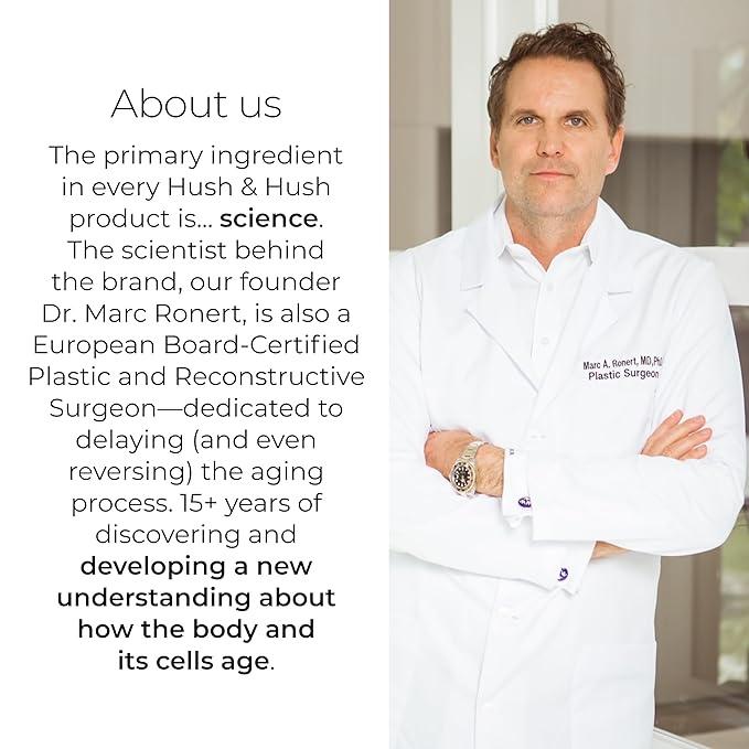 Hush & Hush DeeplyRooted Hair Serum - Cellular Restoring Treatment For Thin, Aging Hair - Plant Based Hair Care Products For Women & Men (60 mL / 2 fl. oz)