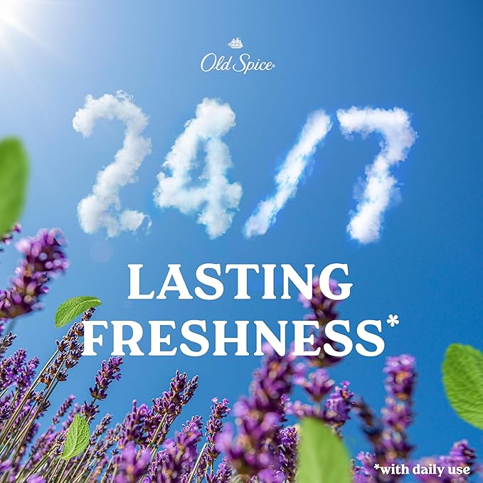 Old Spice GentleMan's Aluminum Free Dry Feel Deodorant for Men, 24/7 Lasting Freshness, Gentle on Skin with Skin Conditioners, Lavender + Mint Scent, 3.0 oz (Pack of 3)