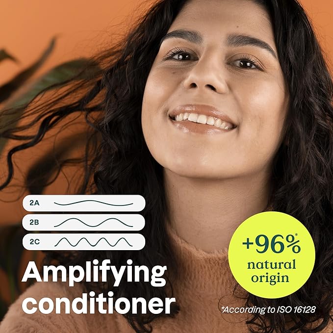 ATTITUDE Amplifying Conditioner for Curly Hair with Coconut Oil, Vegan Detangler and Naturally Derived Ingredients, 2a, 2b, 2c Curl Type, Gives body to Curls, 16 Fl Oz (Pack of 6)