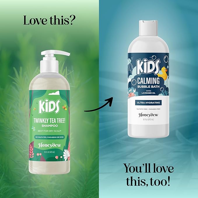 Cleansing Kids Shampoo for Dry Scalp - Dry Flaky Scalp Care Shampoo for Kids and Hair Build Up Remover with Tea Tree Oil and Rosemary Essential Oils for Hair Care - Kids Scalp Cleanser for Build Up