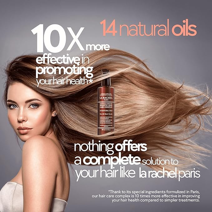 LA RACHEL 14-in-1 Hair Care Oil for Growth & Strength | Scalp & Follicle Nourishing Oil | Restores Shine & Repairs Damaged Hair for Healthier, Stronger Locks Paris | 3.4 Fl oz