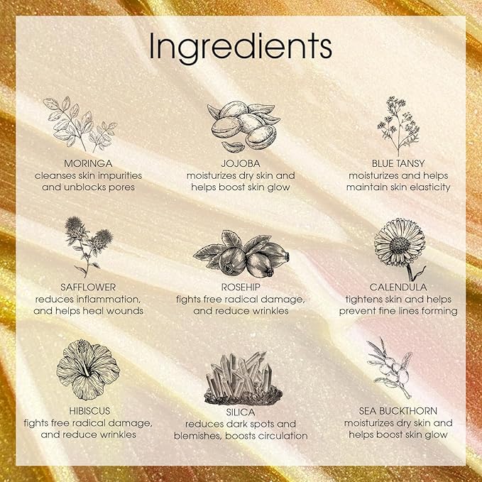 GLOW Hydrating Shimmer Body Oil, Body Glow Oil for Radiant Skin, Shimmer Body Oil for Body Care and All day Glow, Body Oil with Shimmer for Body Glow