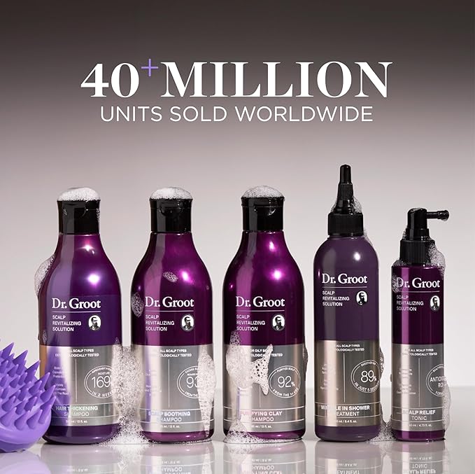 Dr. Groot Scalp Relief Tonic, Korean Hair Care with Chamomile, Niacinamide, Menthol, Rosemary Oil, Moisturizing Biotin Spray, Antioxidant Formula, for Dry Scalp, Kbeauty Scalp Revitalizing Solution
