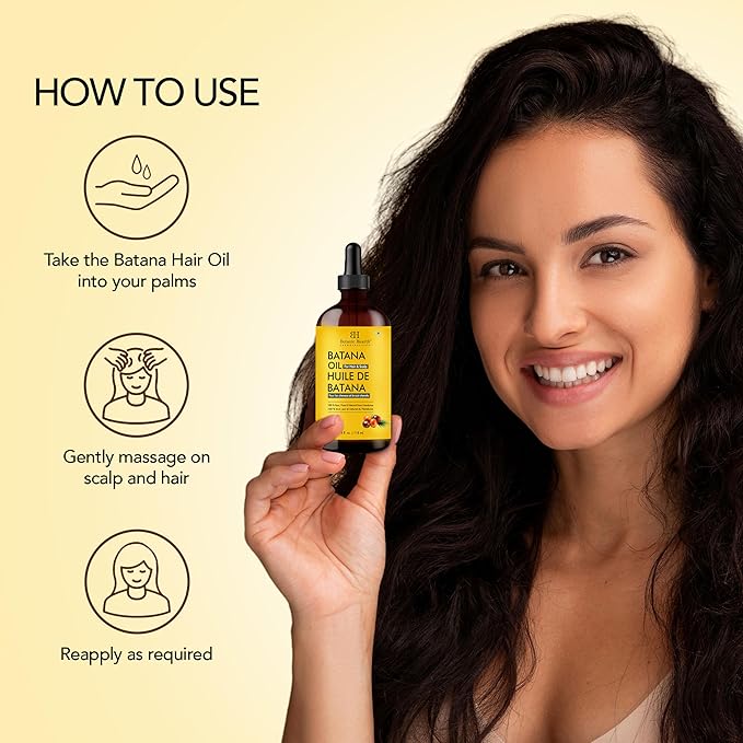 Botanic Hearth Dr Sebi Batana Oil for Hair Growth- Weightless (Glass bottle 4 fl oz) | 100% Pure & Unrefined Oils from Honduras, Lightweight Summer Hair Oil for Strengthening & Volumizing - Hair Tonic