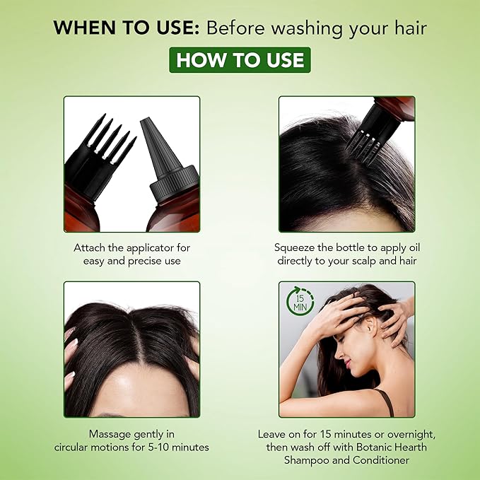 Botanic Hearth Hemp & Biotin Hair Oil (6.7 Fl Oz) | Nourishing And Strengthening Hair Treatment For Thicker, Healthier|Looking Hair | Paraben Free | Suitable For All Hair Types