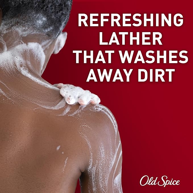 Old Spice Refreshing Body Wash for Men, 3X Defense, 24/7 Shower Fresh with Long Lasting Scent, Red Collection, Swagger with Cedarwood Scent, 24 oz (Pack of 4)