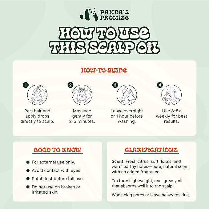 Panda's Promise Batana Oil for Hair Growth with Rosemary Oil, Jojoba Oil & Castor Oil- Natural Dry Scalp Treatment Product for Thinning (2 x 50ML = 100ML)