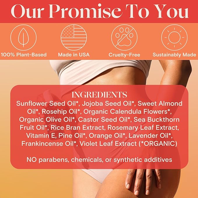 FORIA Everyday Body Oil - Organic Herbal Hydration for Radiant Skin - 3.9 Fl Oz