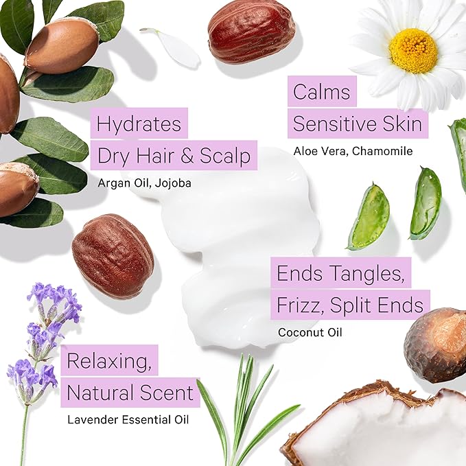 Deep Repair Argan Oil Conditioner by Tree To Tub - pH 5.5 Balanced Nourishing Hair Conditioner for Damaged Hair and Dry Scalp, with Organic Coconut Oil, Lavender Essential Oil 8.5 oz