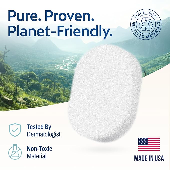 HartFelt Bath Sponges for Shower | Oval Body Wash Scrubber for Exfoliating Skin | Clean and Refresh Body, Back & Arms | Chemical-Free Body Sponge | Made in USA - Pack of 25