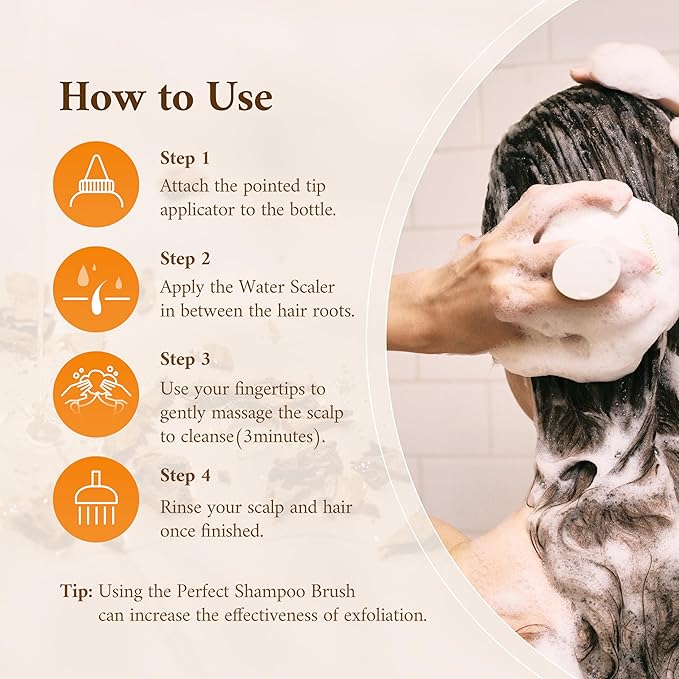 Turmeric Scalp Water Scaler | Scalp Exfoliator for Itchy Dry Scalp, Thinning Hair, Buildup Remover, Treatment for Excess Sebum Oily Greasy Hair | Korean Hair Care Products, 1.69 fl oz