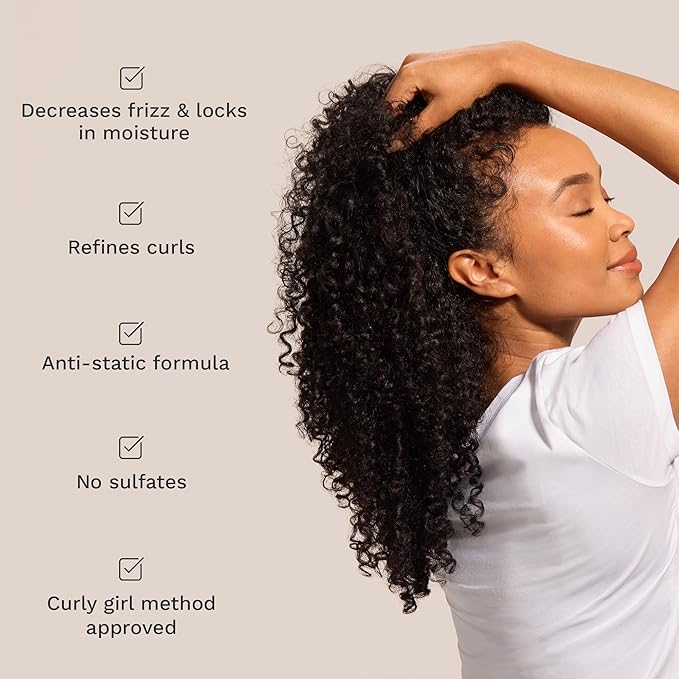 HAIR BURST Wavy & Curly Hair Conditioner - Sulfate, SLS, Paraben Free, CGM Approved - Nourishing Amino Acids, Almond Extract & Cherry Oil - Curl Enhancing, Frizz Control & Moisturising