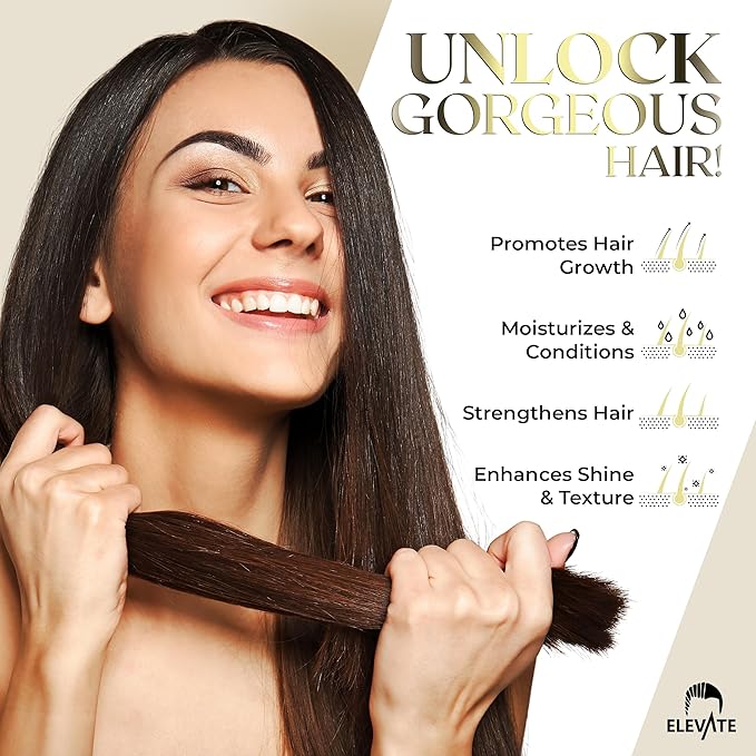 Elevate Batana Oil for Hair Growth | 100% Pure & Natural Raw Organic Oil from Honduras | Cold Pressed & Chemical-Free Serum for Thickness & Scalp Care Skin | Thicker Stronger Hair | 1 Pack | 4 Fl Oz