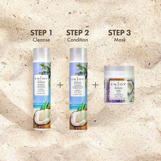 Enjoy Hair Care Holistic Hydrate Conditioner, pH 3.5-4.5, Hair Conditioner For Damaged Hair, Conditioner Curly Hair Products - 33 Fl Oz