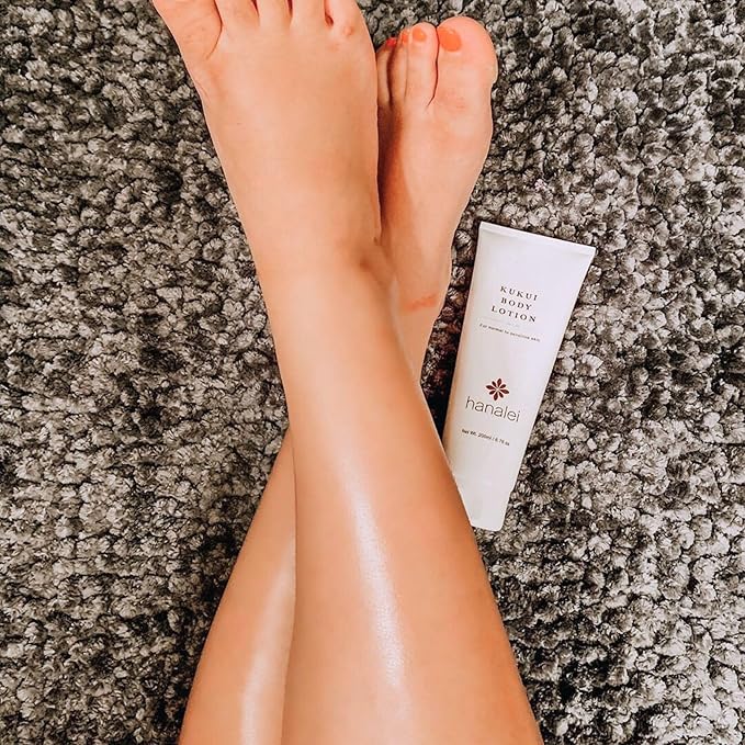 Hanalei Cruelty-Free Kukui Body Lotion – Paraben-Free, Dye-Free Moisturizer with Kukui Nut Oil, Shea Butter & Jojoba Oil for Hydrated, Soft, Nourished Skin – Full Size 200 ml – Ideal to All Skin Types