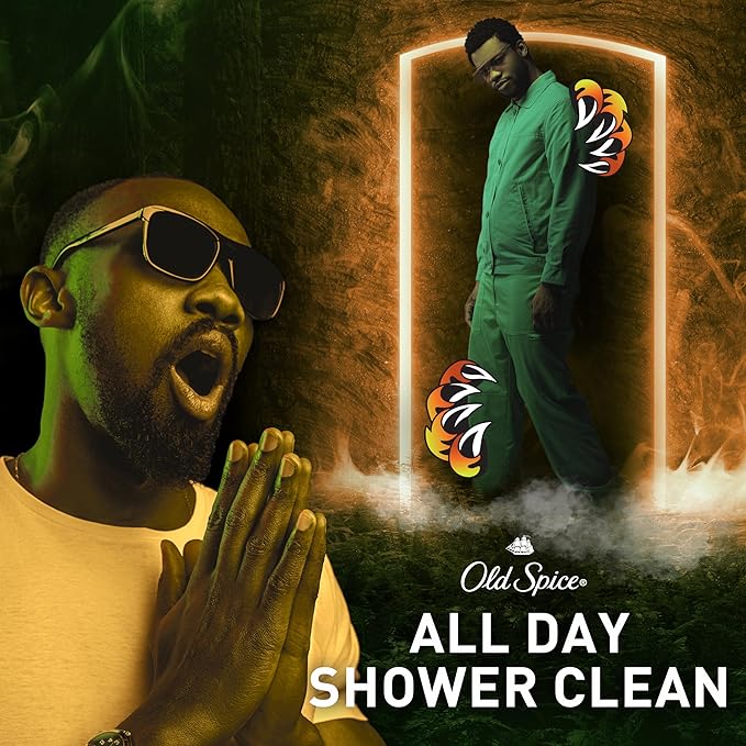 Old Spice Cleansing Body Wash for Men, 3X Defense, 24/7 Shower Fresh with Lasting Scent, 2-in-1 Body & Face Wash, Bearglove with Crisp Orchard Scent, 24 oz (Pack of 4)