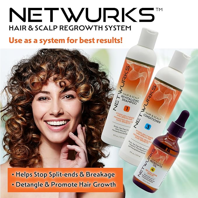 Regrowth Hair & Scalp Conditioner with Biotin, Aloe Vera, Tea Tree Oil & Mucopolysaccharides (natural polysaccharide) to Provide Shine & Volume, Detangler, 8 oz