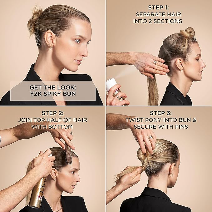 L'Oreal Paris Hair Care Elnett Satin Extra Strong Hold Hairspray For Color Treated Hair, Long Lasting Plus Humidity Resistant Hair Spray, 11 oz, (Pack of 2)