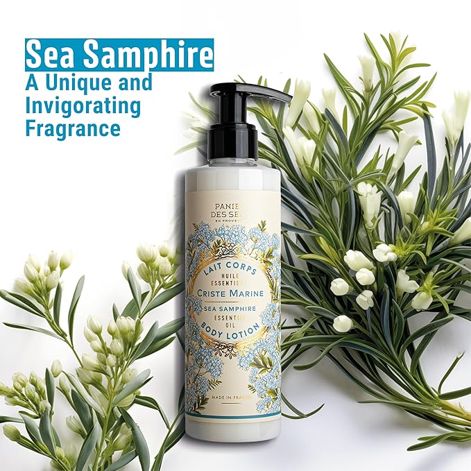 Panier des Sens – Sea Samphire Hand & Body Lotion for Dry Skin - Hydrating Body Cream for Women - Nourishing Fluid Body Moisturizer Shea Butter & Olive Oil 97% Natural Ingredients Body Care 8.45 Floz